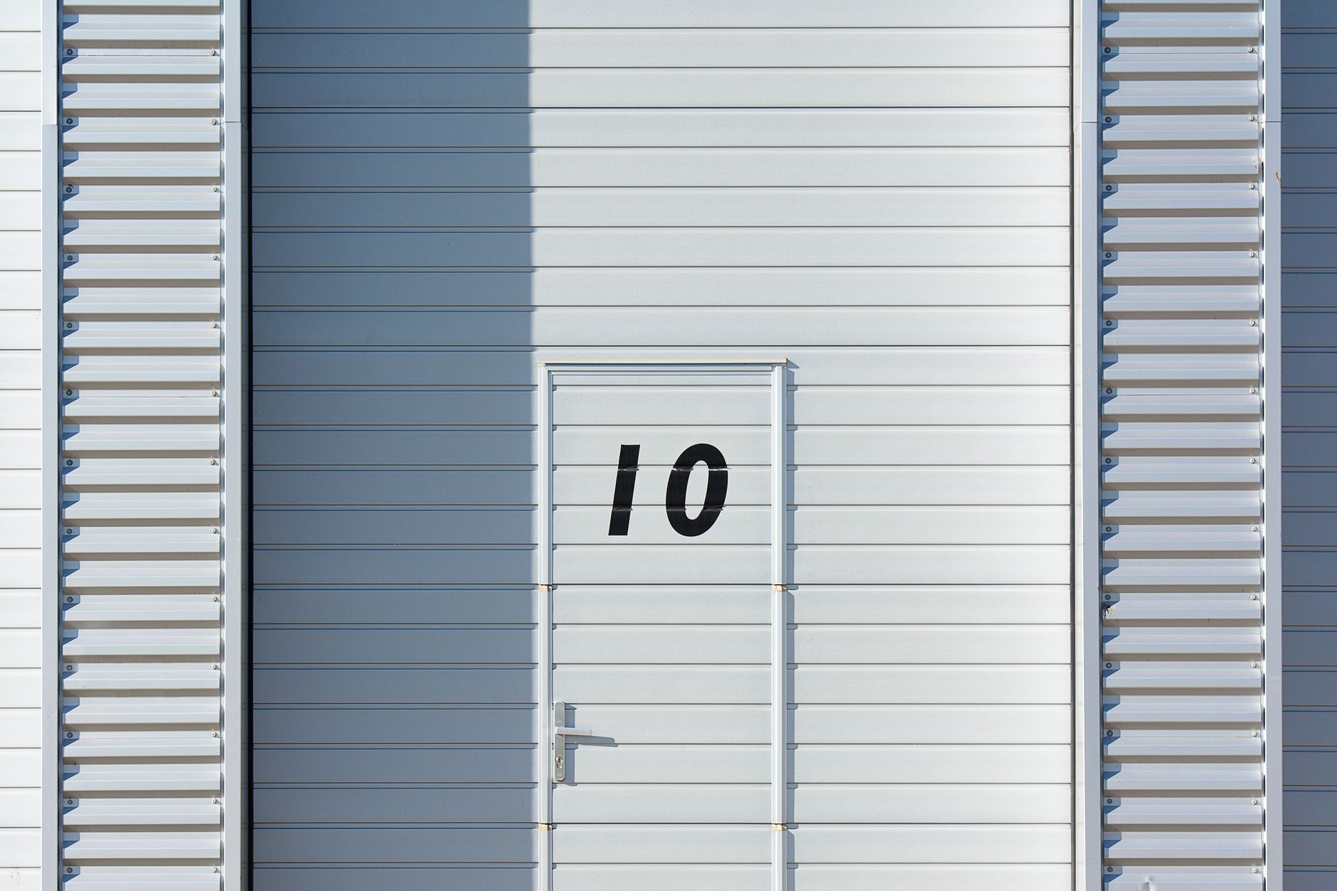 white door in wall